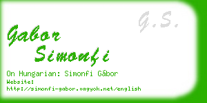 gabor simonfi business card